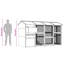 Poulailler en bois 116 po x 64,2 po x 67 po