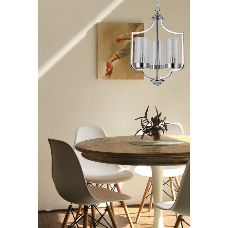 Herminia 5 - Light Polished Chrome Lantern Pendant