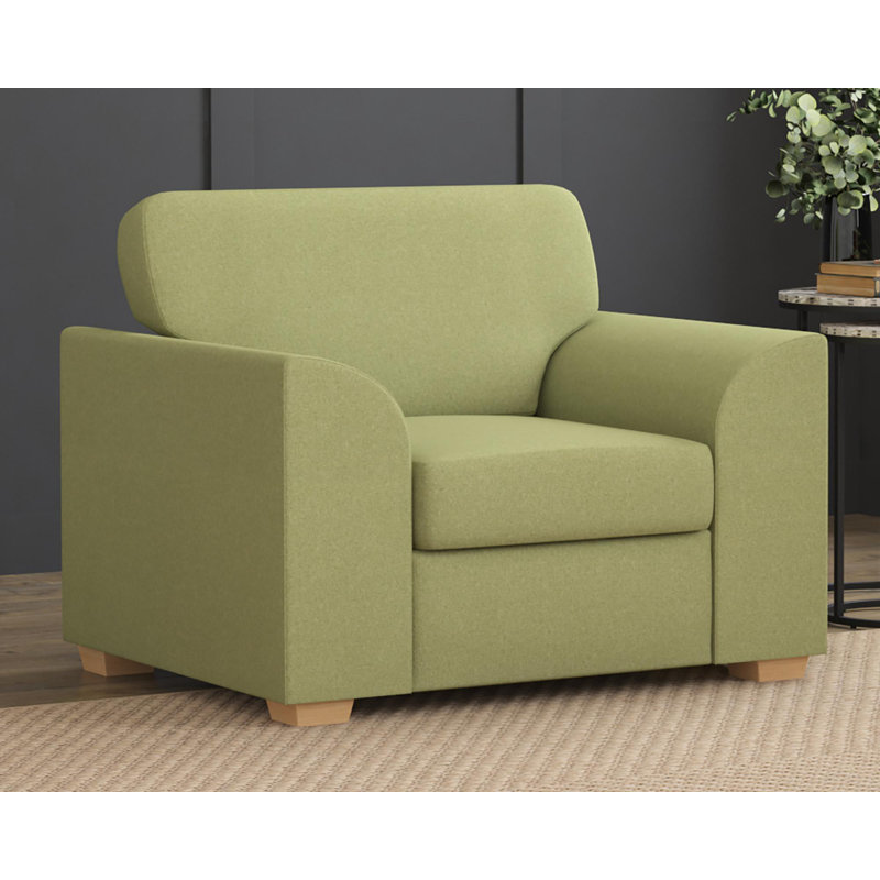 Upholstered Armchair, Olive