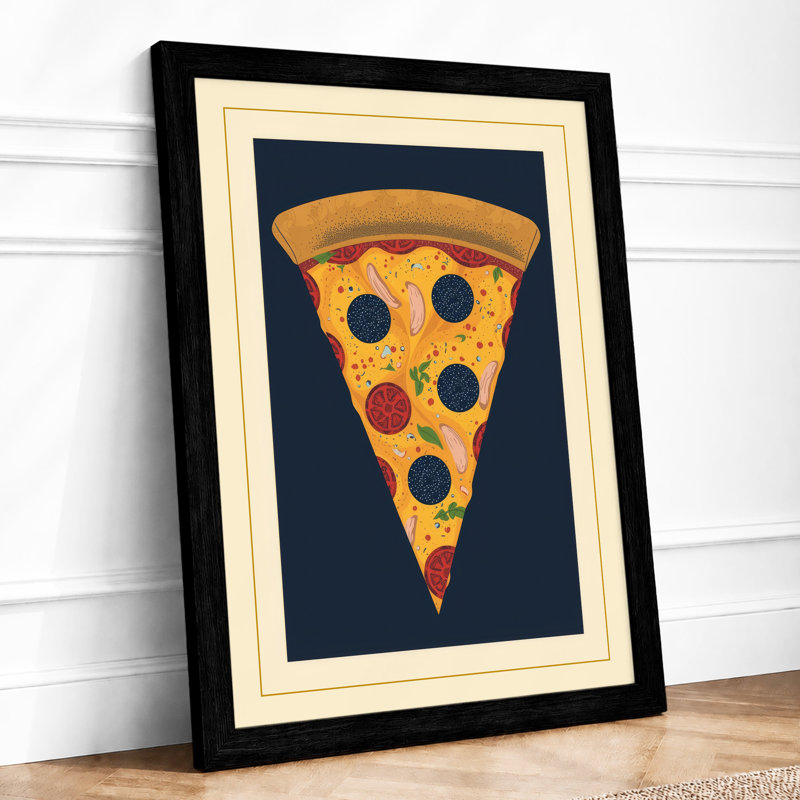 Slice of Gold Modern - Framed Print, A1 - 84.1 x 59.4 cm, Black