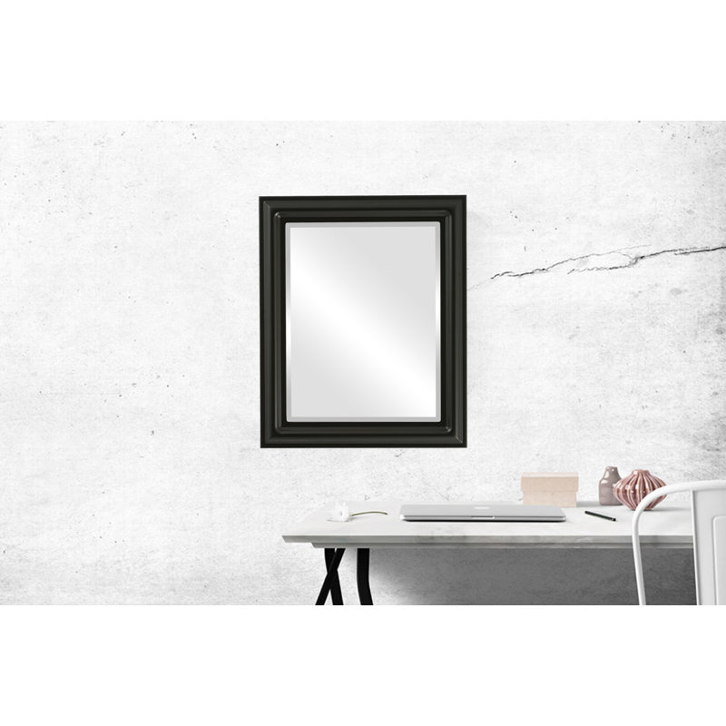 Wivenhoe Rectangle Mirror, 33" H x 27" W, Matte Black