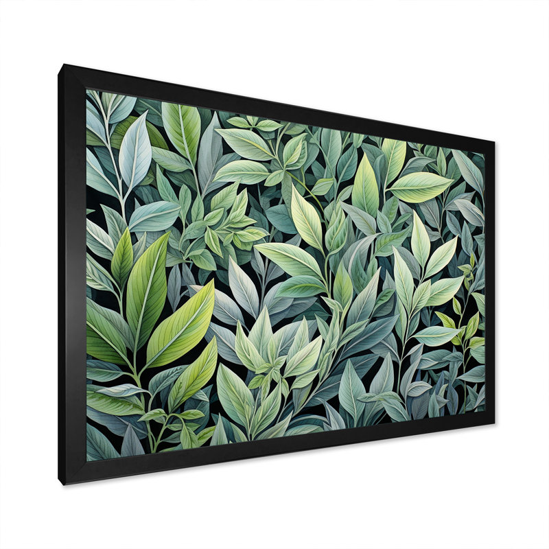Herbes, sauge, sagesse 2, art floral, Cadre d'angle fermé noir, H 12 po x l 20 po x P 1 po