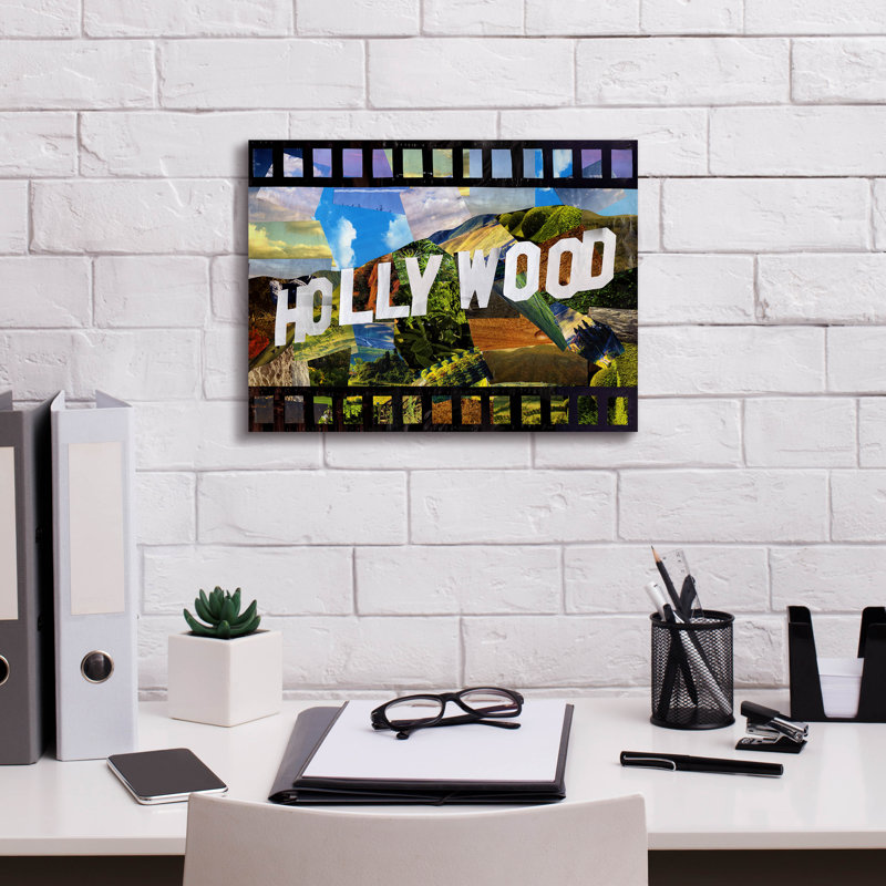 «Hollywood» par Artpoptart, art mural sur toile, H 12 po x l 16 po x P 0,75 po