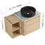 Meuble-lavabo mural 36 po avec lavabo d'art en céramique, tablettes de rangement et porte à fermeture en douceur pour salles de bain modernes