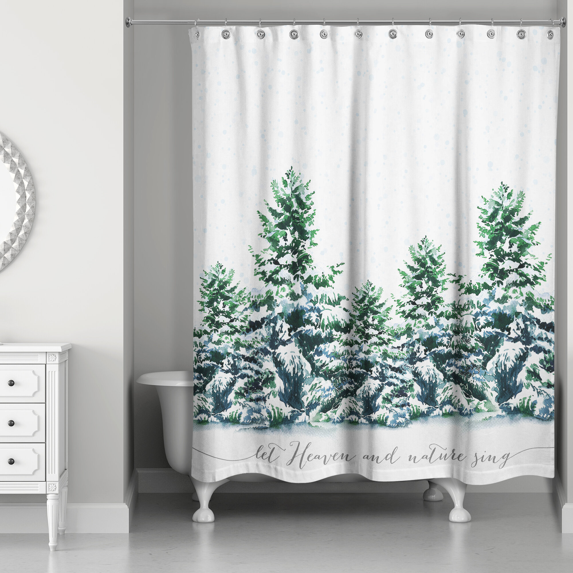 The Holiday Aisle® Liz Shower Curtain & Reviews | Wayfair