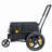 Bike Cargo Trailer 100 lbs Capacity 60 x 25 inch Steel Frame 16 inch Wheels Folding Design 2 in 1 Convertible Pushcart Universal Hitch for Cycling Travel Black