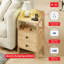 Smart charging storage modern wooden nightstand for compact spaces