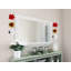 Décoration murale en verre soufflé à la main fleur, rouge, 4,75 po de diamètre