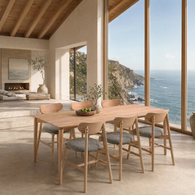 Solid Wood Upholstered Dining Set