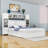 Philman Queen Bed with All-in-One Cabinet, Shelves, 4 Drawers and Sockets-645797919