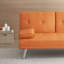 Canapé-lit de bureau multifonctionnel en cuir orange de 67 pouces avec table basse, conception à double pli, postures réglables-1142100414-1266656558