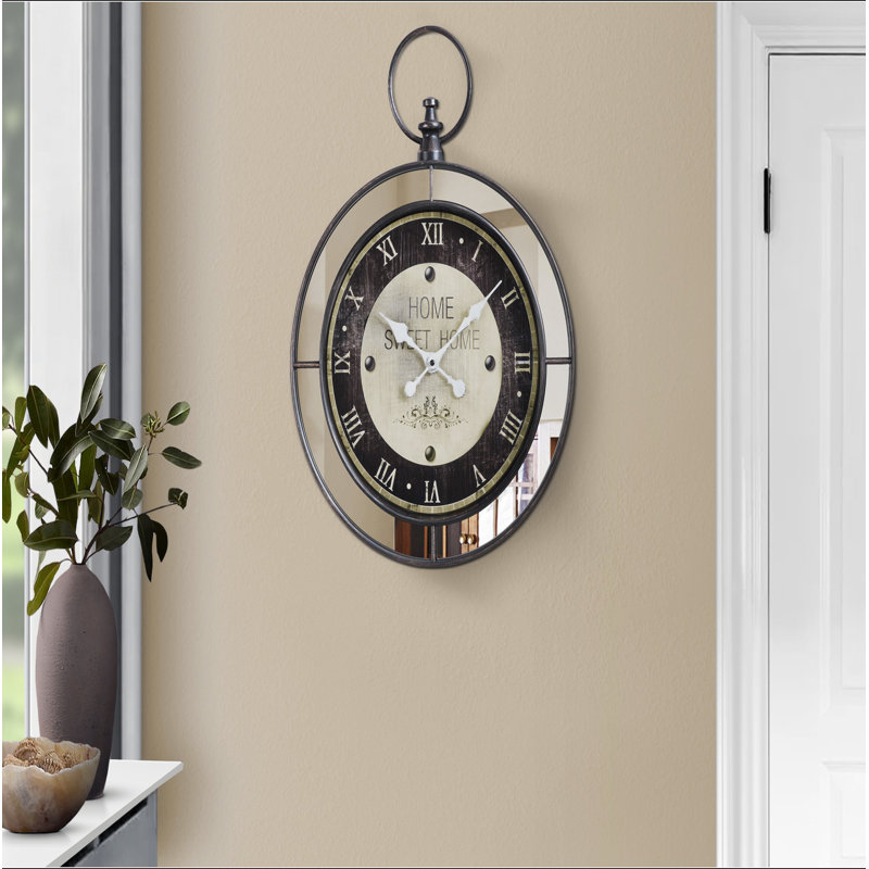 Clocks, 18" Round, Wall Clock, Mirror, Transitional