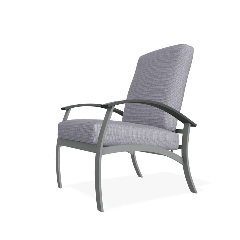Belle Isle Outdoor Lounge Chair, Huskie, Graphite
