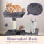Tour à chat 47 po pour chat d'intérieur gris foncé
