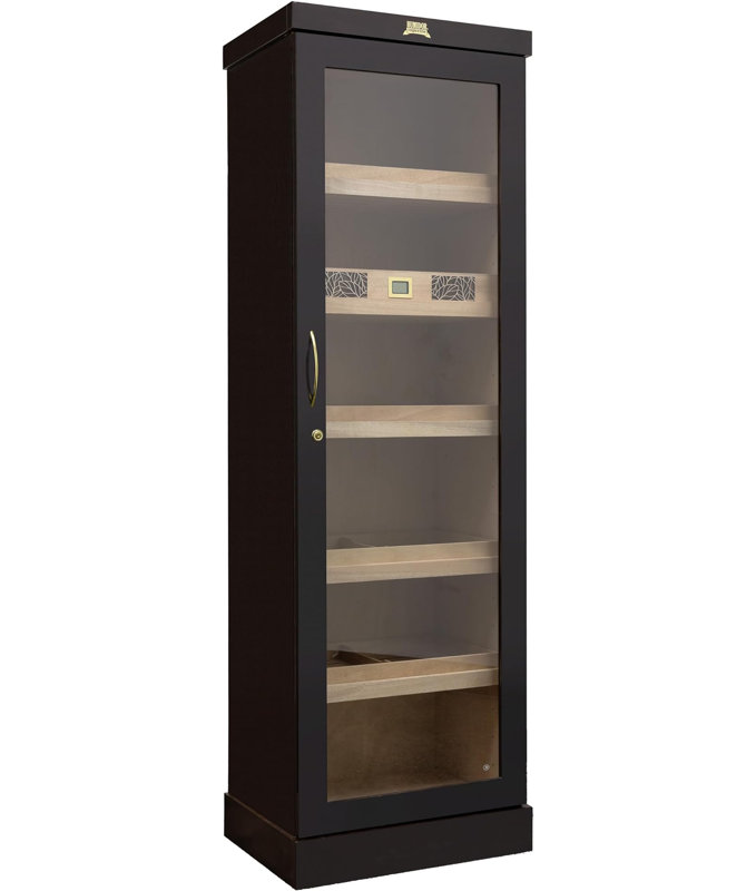 Étagère à cigares HUMIDOR SUPREME, capacité de rangement de 2 000 à 3 000 cigares (ébène), Ébène