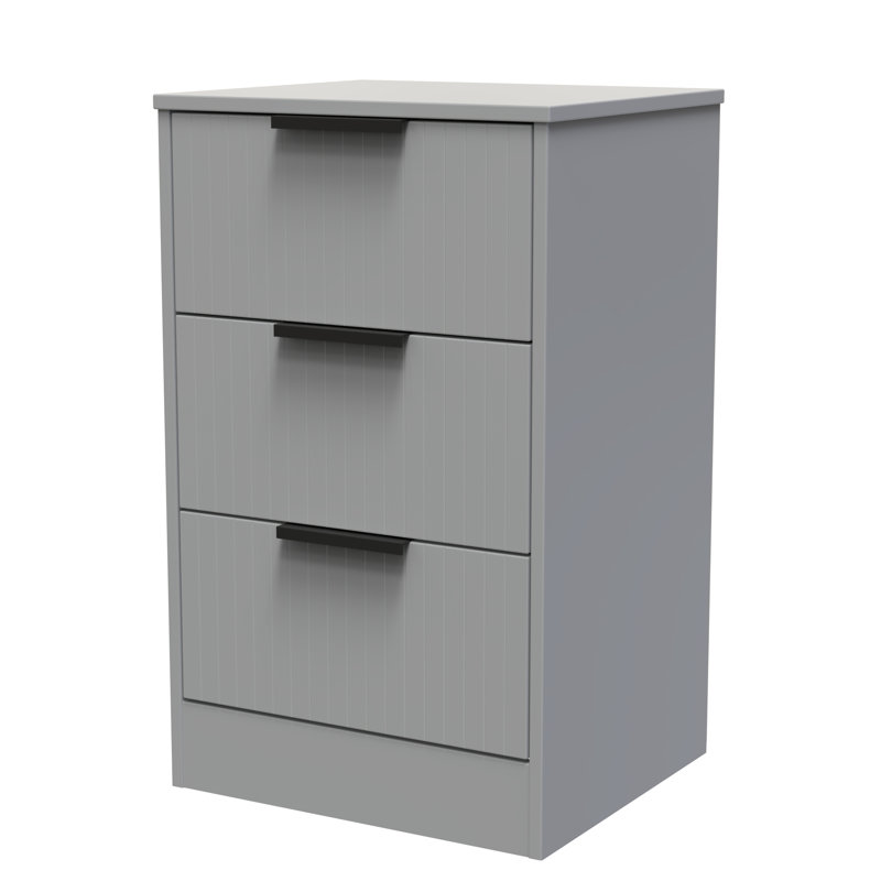 Atsumi 45cm W Manufactured Wood Bedside Table, Dusk Grey