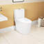 Toilette en céramique blanche, allongée, 1,1 / 1,6 po, hauteur confortable, siège à fermeture en douceur, et blanc allongé T036wt, confortable,