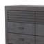 Commode large Biom, 6 tiroirs de rangement, bois franc brun anthracite