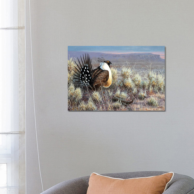 «Sage Grouse» par Cynthie Fisher - impression sur toile tendue, H 18 po x l 26 po x P 1,5 po