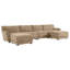 Canapé modulaire de 142 po, forme de U avec coussin de siège extra large, USB et chargeur de type C-890197390