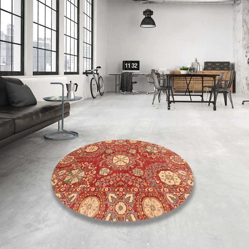 Abstract Indoor Rug, Round 8'