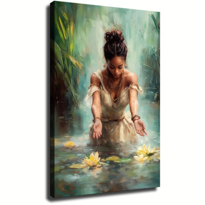 Oba Canvas Art, Yoruba Goddess of Sacrifice and Rivers, The Orishas, African Mythology, Yoruba Deity, Canvas Wall Art Home Decor