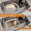 Enceinte de litière avec 6 tablettes de rangement, grand lit de chat caché avec tapis de plateau-651568445