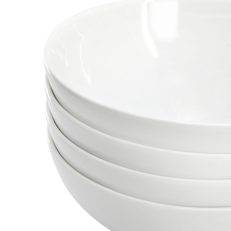 Ensemble de bols à céréales en porcelaine tendre blanche 6 pièces 6,5 pouces