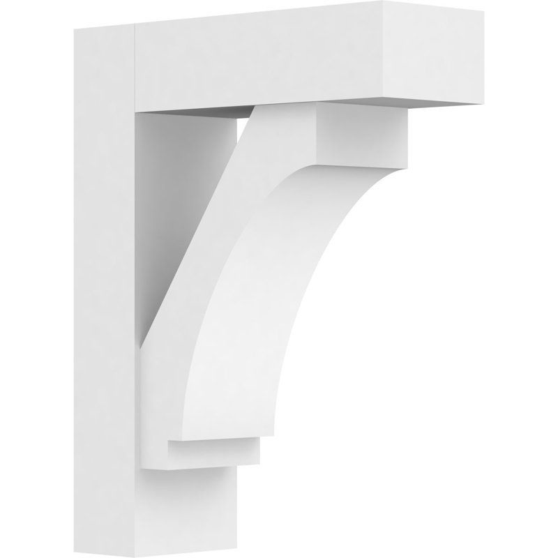 Support standard en PVC de qualité architecturale avec extrémités en bloc, H 18 p o x l 5 po x P 14 po