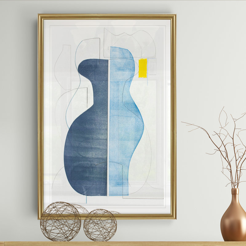«Pottery Forms IV», reproduction sur toile, H 22,5 po x l 30,5 po x P 1,5 po, Encadrement doré