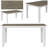 Rustic and Ergonomic Design 6-Piece Dining Table Set with 4 Wooden Chairs & 1 Bench, Distressed Finish, Brown&Grey