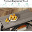 Table de bout industrielle étroite avec 3 tablettes - table d'appoint compacte de 23,6 po-1808068490