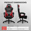 GTPLAYER GAMING CHAIR Adjustable Reclining Ergonomic Faux Leather Swiveling PC & Racing Game Chair-106239686