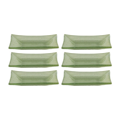 Glass Dinnerware 4.25" x 2.5" x h:0.5" 1 oz. Rectangular  Glass Ramekin (Set of 6)
