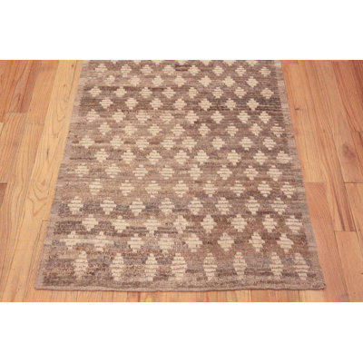 Nazmiyal Collection Modern Hallway Runner Tribal Geometric Abrash Rug