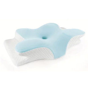 1 Pc Cervical Neck Pillow For Neck And Shoulder Relax, Memory Foam Neck Pillows For Relax Sleeping, Side Sleeper Pillow, Contour Orthopedic Firm Pillow For Back Stomach Sleeper