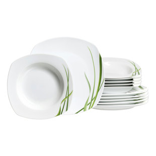 Piece Porcelain Dinnerware Set - Service for 6 (Set of 6)