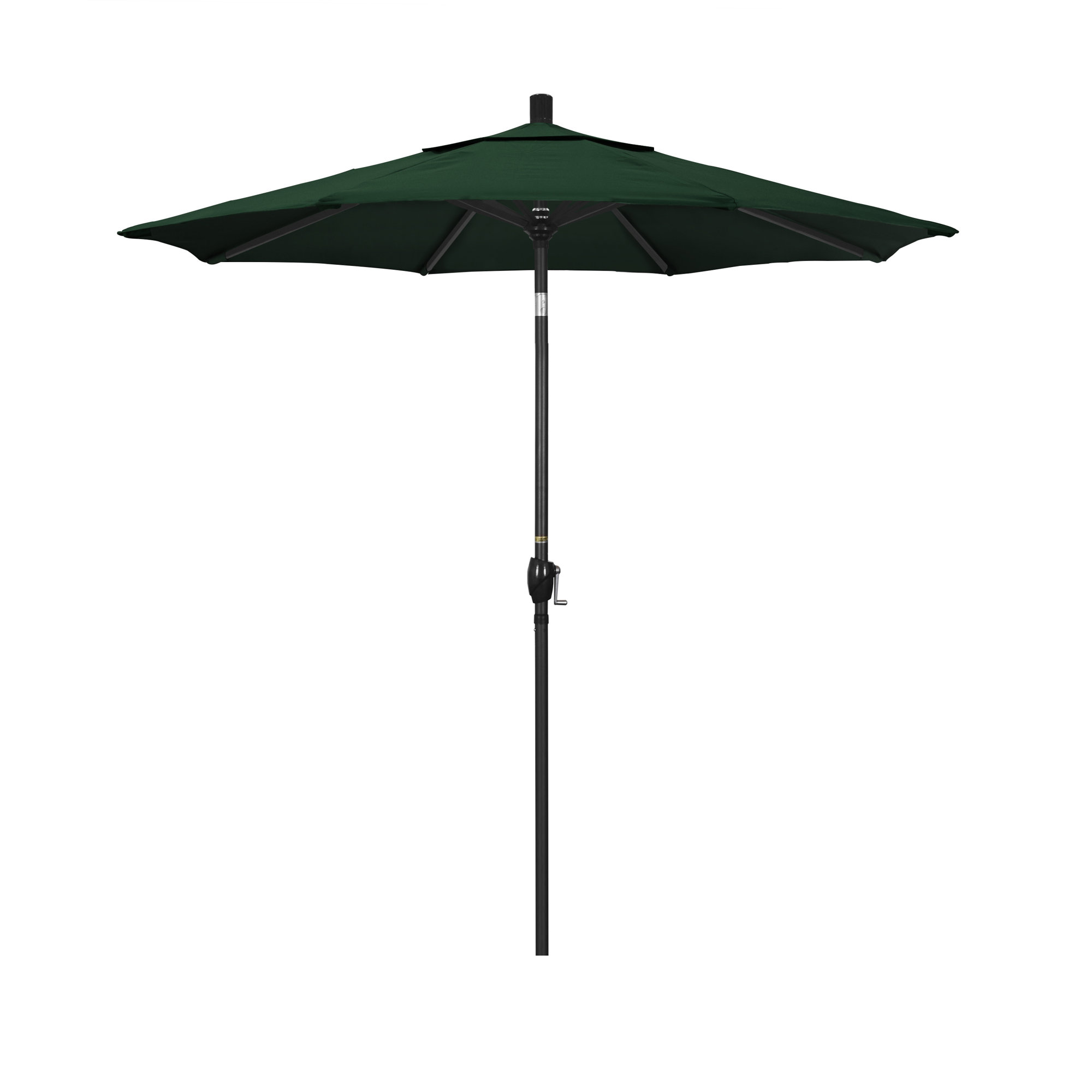 90'' Outdoor Umbrella, Hunter Green Performance, Olefin, Black