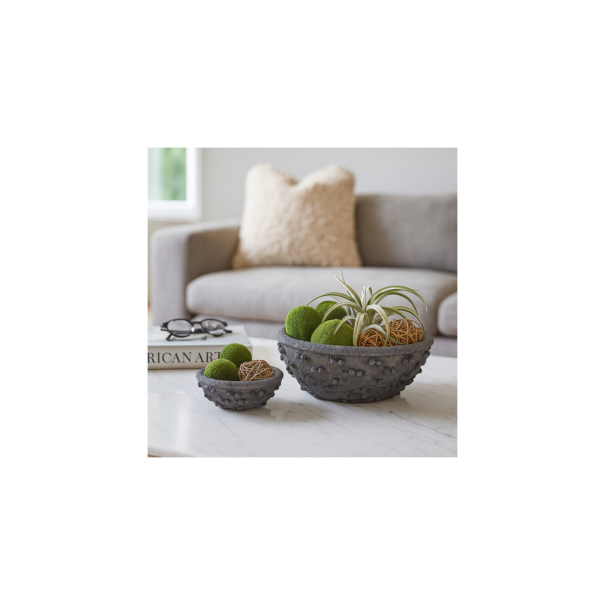 Tanglewood Handmade Terracotta Decorative Bowl 2, Black