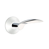 Mercury Wave/Drop Privacy (Bed & Bath) Door Lever with Round Rosette