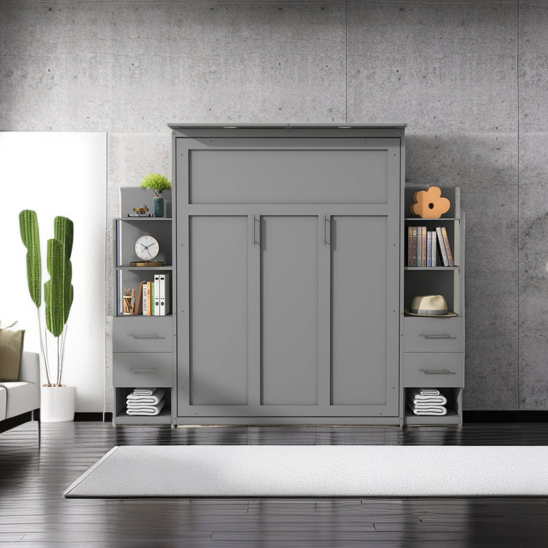 Lit escamotable, gris