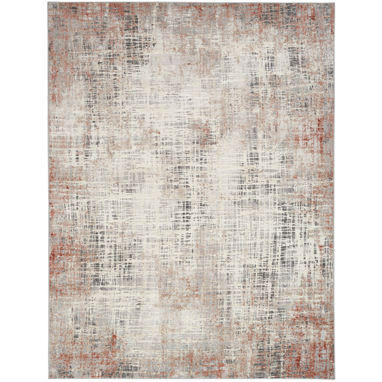 CK022 Infinity  Abstract Rust Multicolor Area Rug