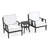 Louque Teak Outdoor Two-Person Patio Set With Cushions And Side Table-1772578278-1772578280
