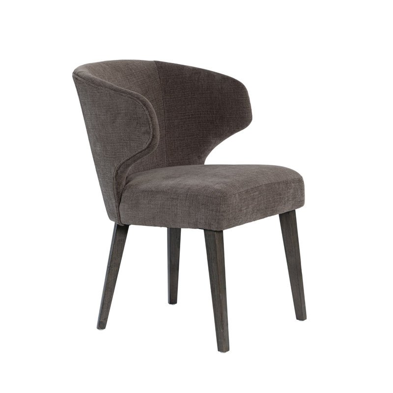 Niles Upholstered Dining Chair, Black, Brown