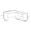 Bureau luxueux en L en bois artificiel