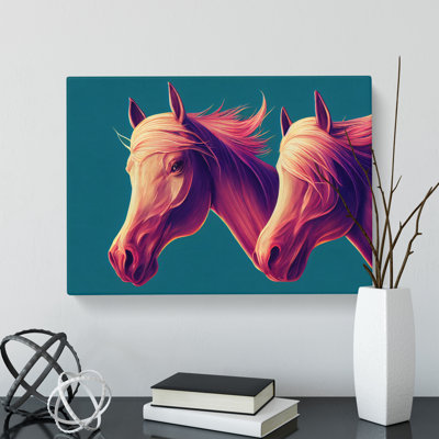 Dashing Horses - Wrapped Canvas Painting
