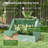 Raised Garden Bed, Outdoor Metal Planter Box With Mini Greenhouse, Green And Silver-123626660