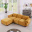 Longueur de 93 po, canapé modulaire tendance, structure en fer, canapé en chenille, jaune, convient au salon-2096941297