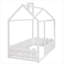 Structure de lit simple en bois avec clôture-428023117