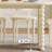 Soft White Oval Durable Cherry Wood Dining Table